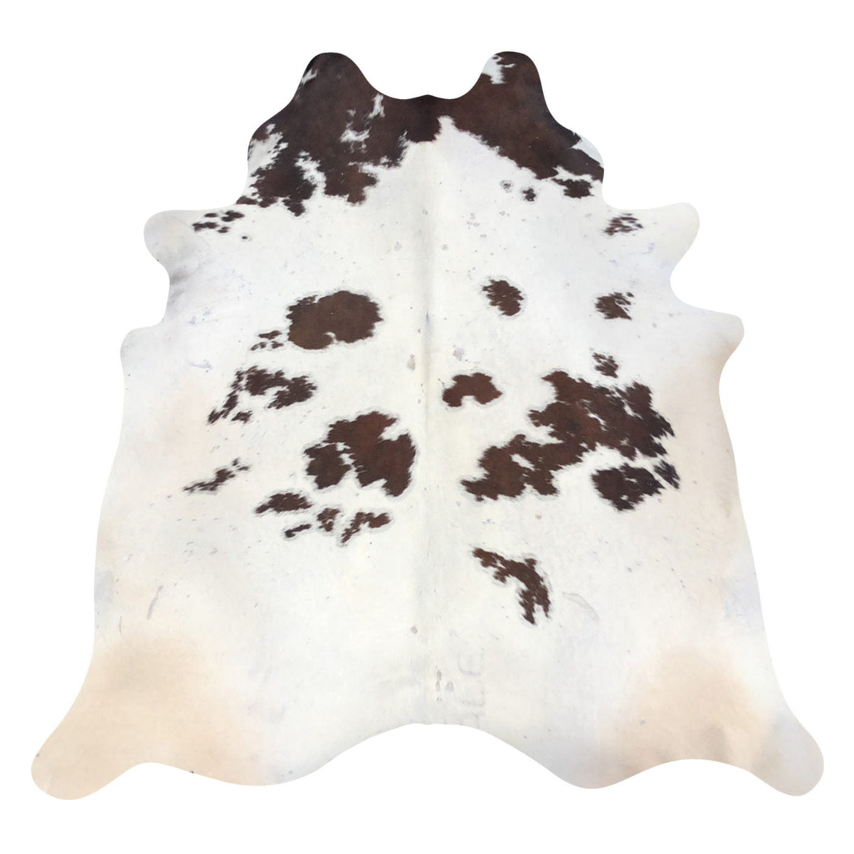 Natural Brazilian Cowhide Rug -  Ivory & Chocolate