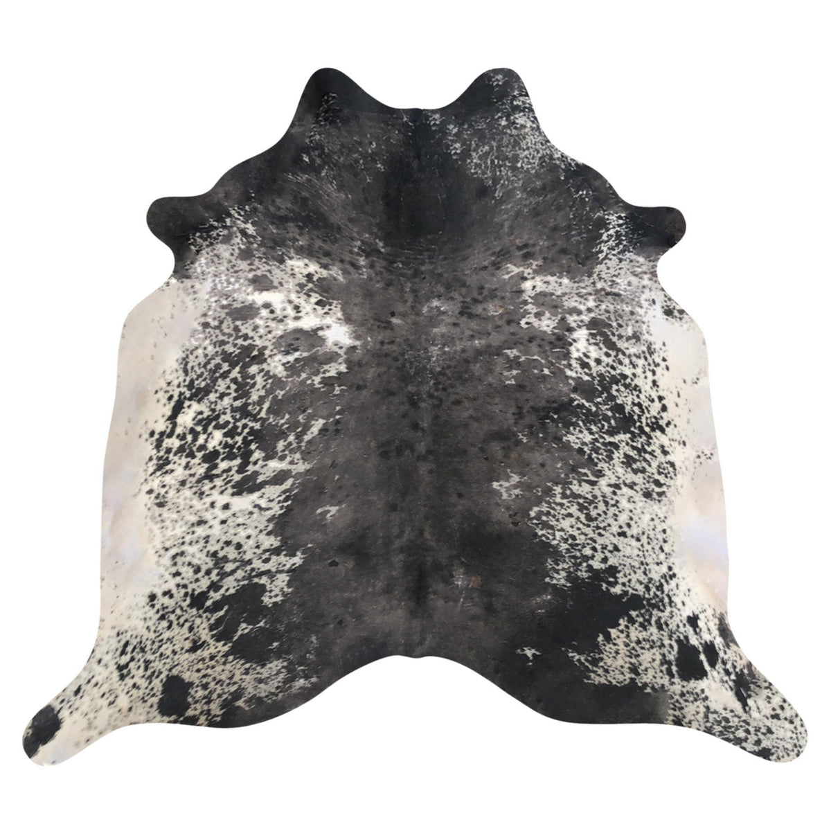 Natural Brazilian Cowhide Rug -  Espresso & Ivory