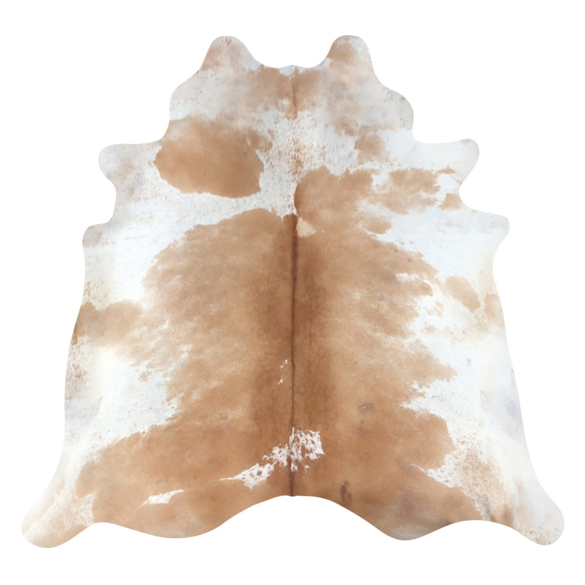 Natural Brazilian Cowhide Rug -  Caramel & Ivory