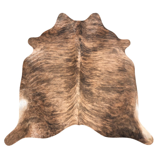 Natural Brazilian Cowhide Rug -  Caramel, Espresso & Ivory