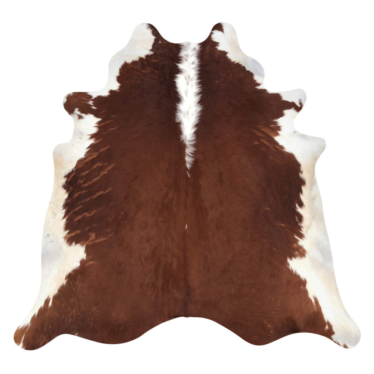 Natural Brazilian Cowhide Rug -  Mocha & Ivory