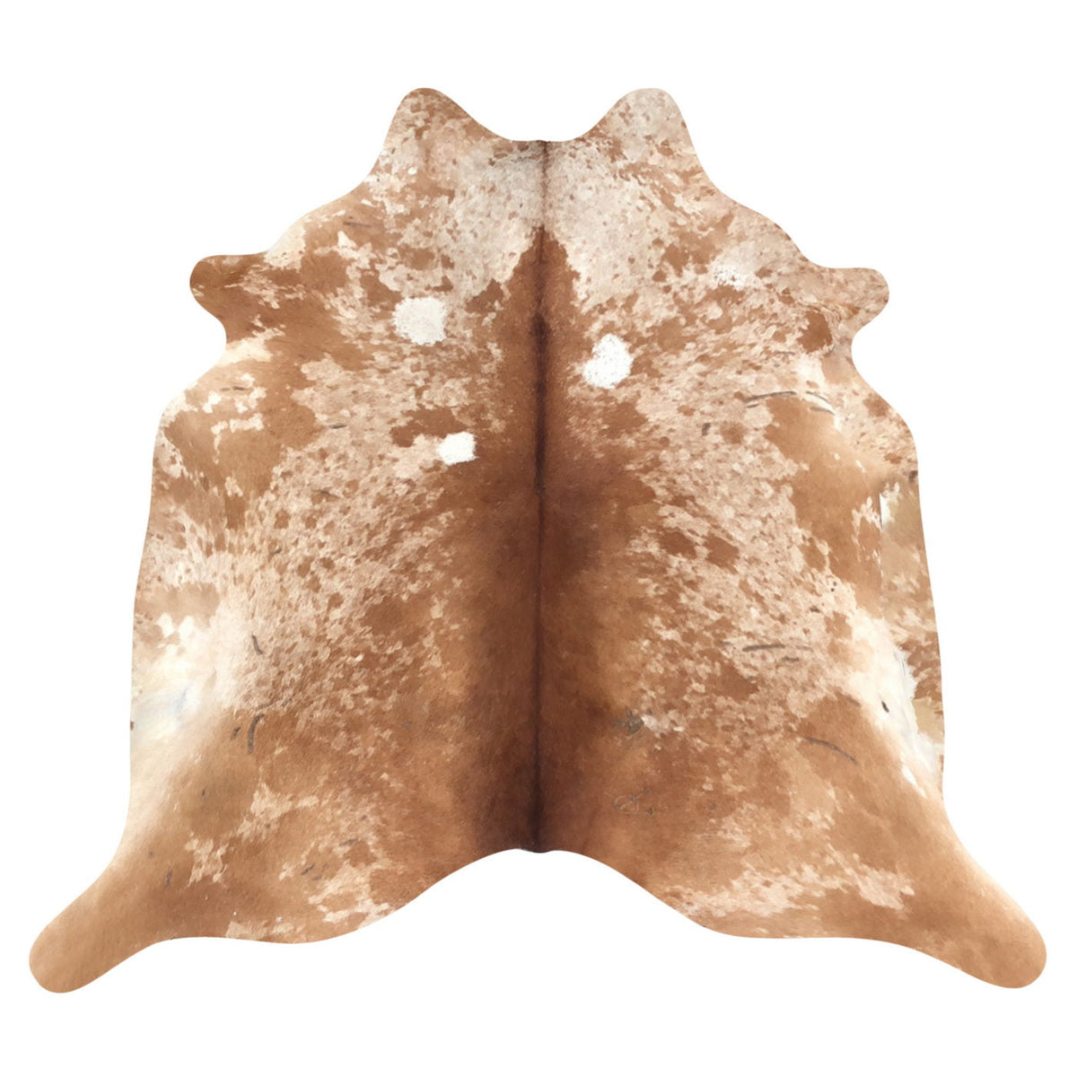 Natural Brazilian Cowhide Rug -  Caramel, Beige & Ivory