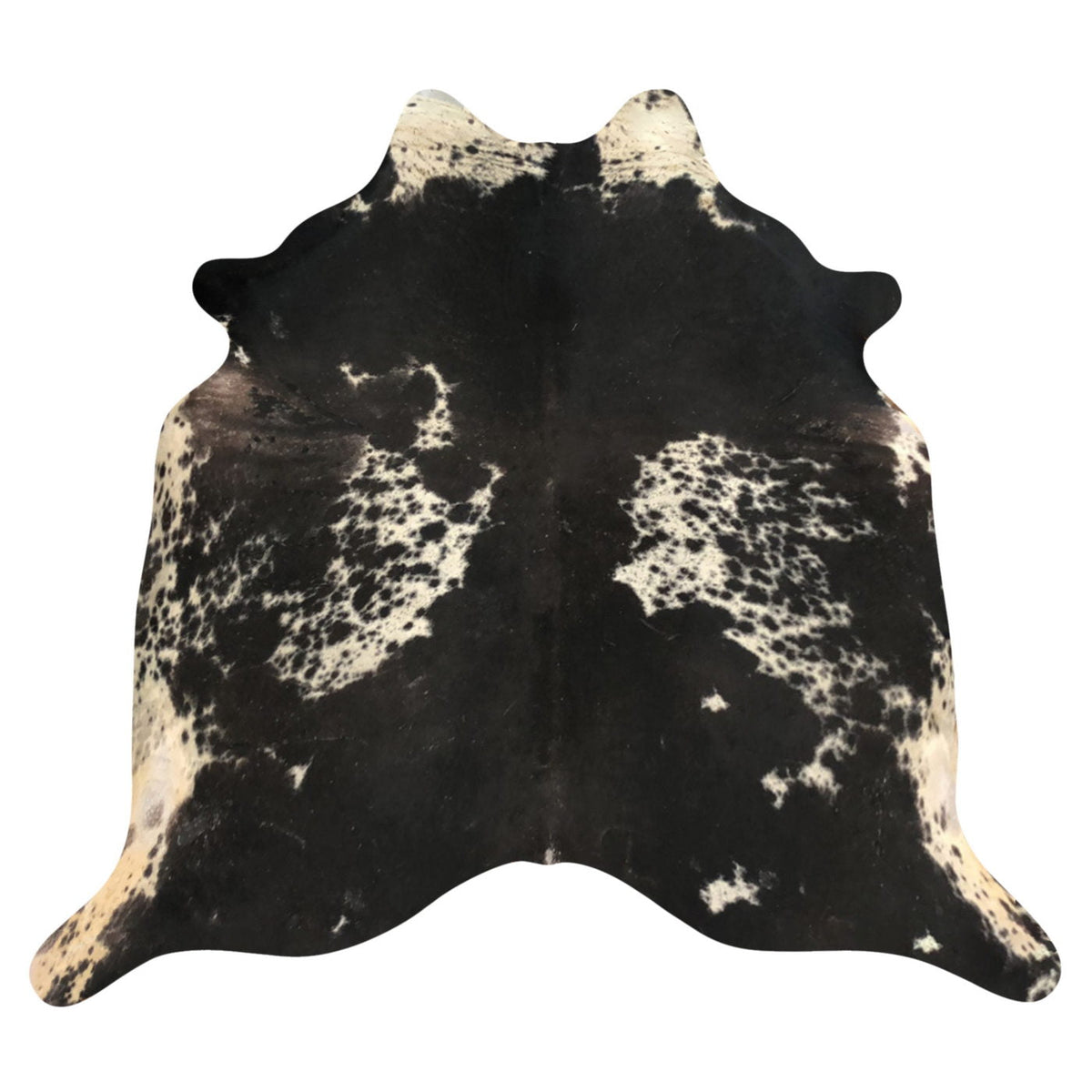 Natural Brazilian Cowhide Rug -  Espresso & Ivory