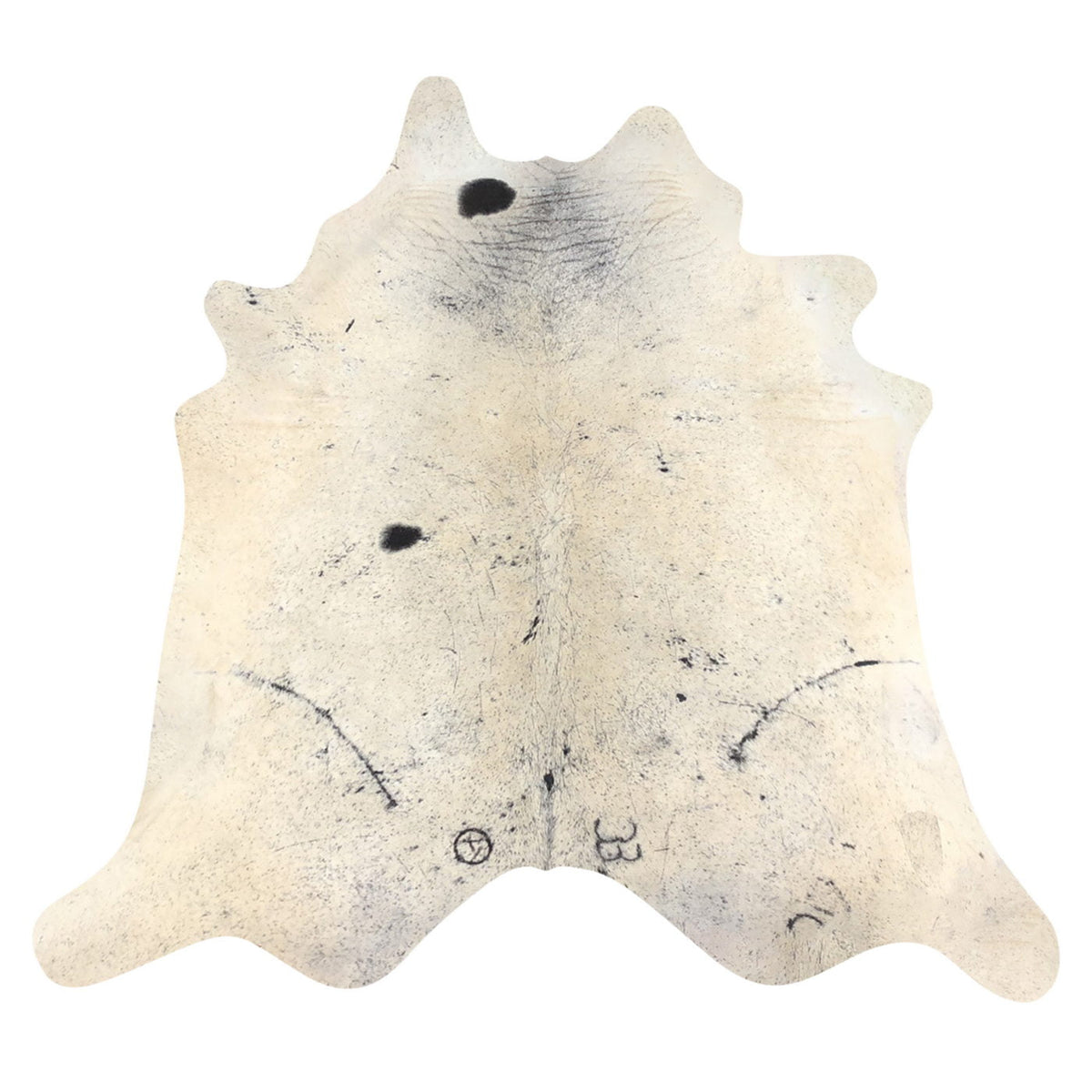 Natural Brazilian Cowhide Rug -  Beige, Espresso & Ivory