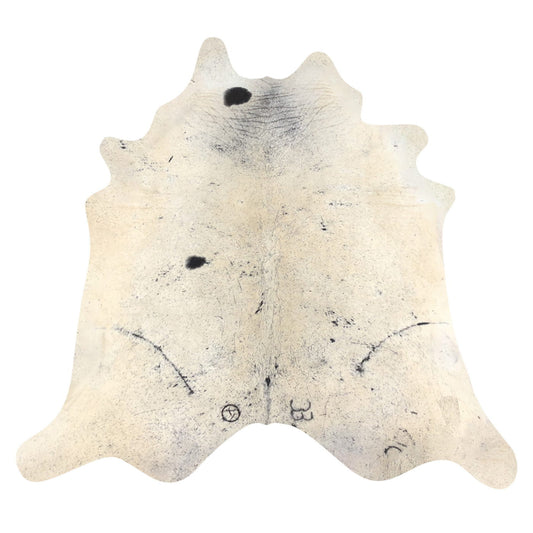 Natural Brazilian Cowhide Rug -  Beige, Espresso & Ivory