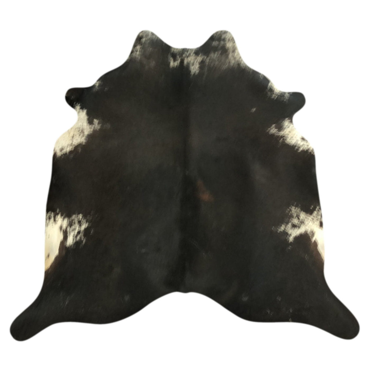 Natural Brazilian Cowhide Rug -  Espresso & Ivory