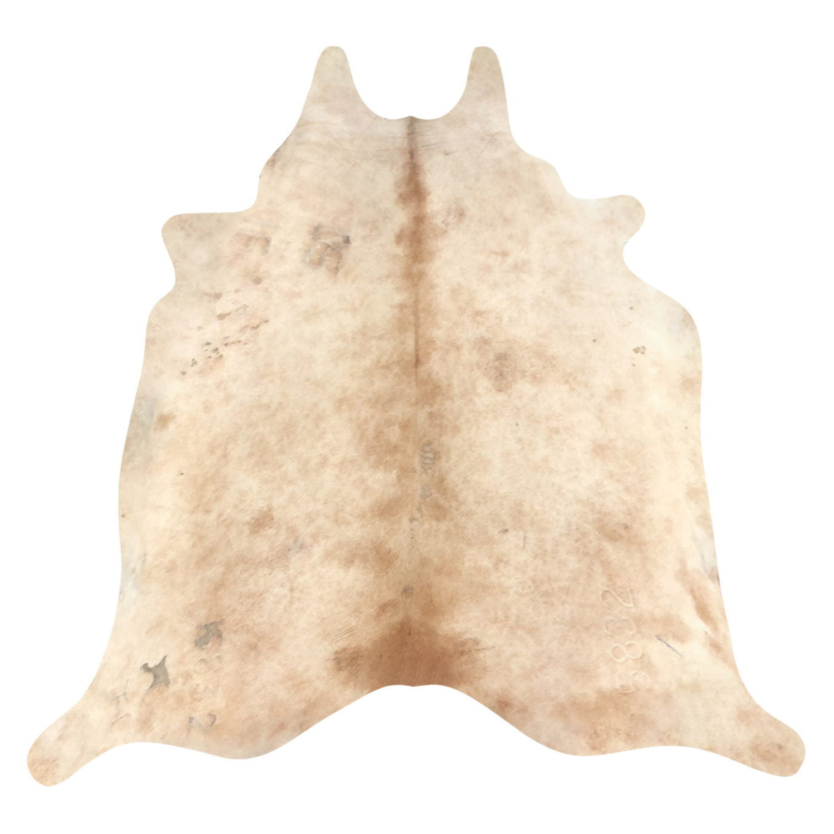 Natural Brazilian Cowhide Rug -  Caramel & Ivory