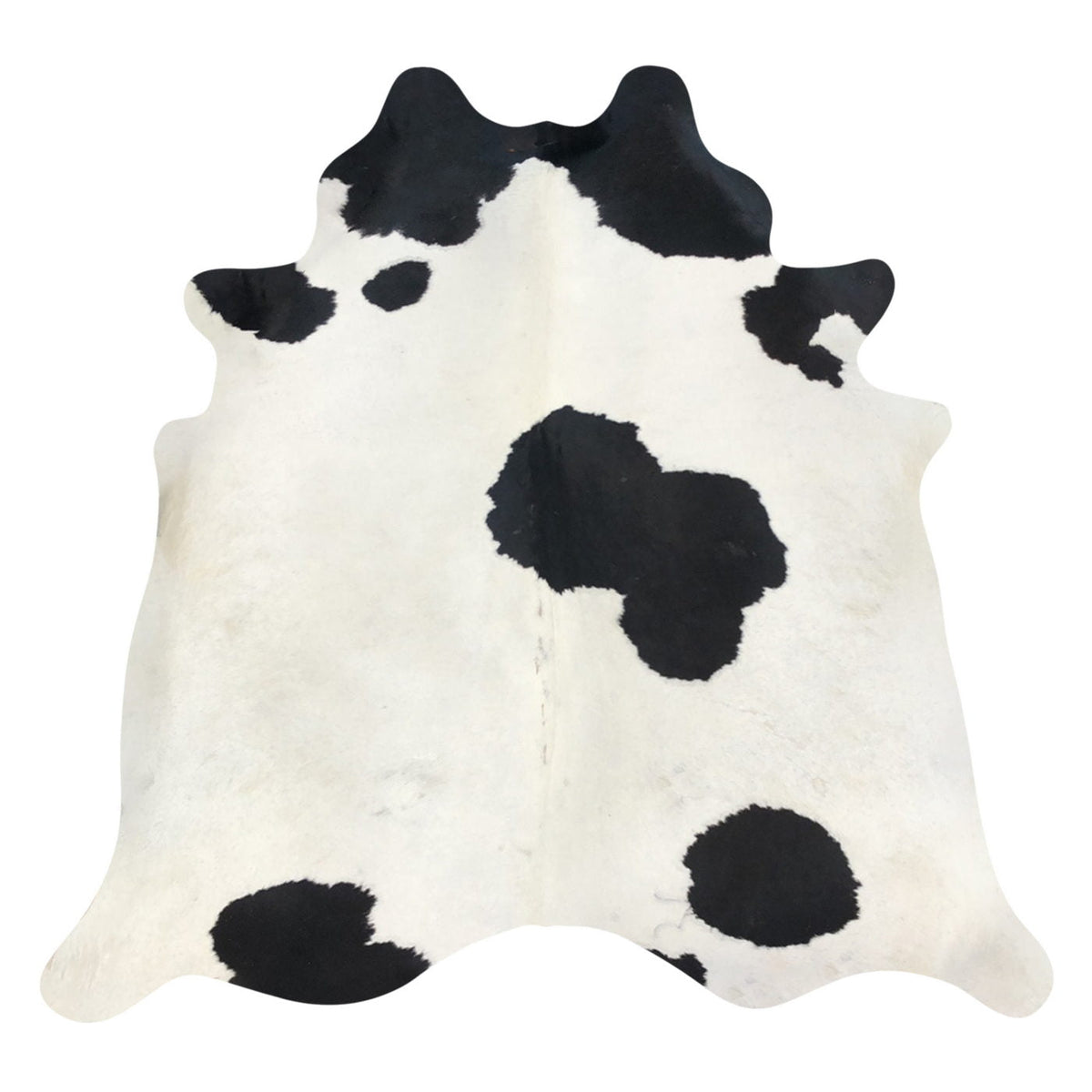 Natural Brazilian Cowhide Rug -  Ivory & Espresso