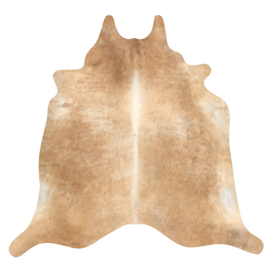 Natural Brazilian Cowhide Rug -  Caramel & Ivory