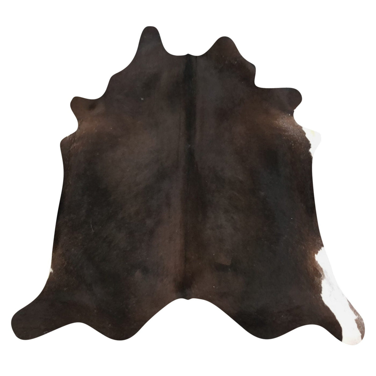 Natural Brazilian Cowhide Rug -  Espresso & Ivory