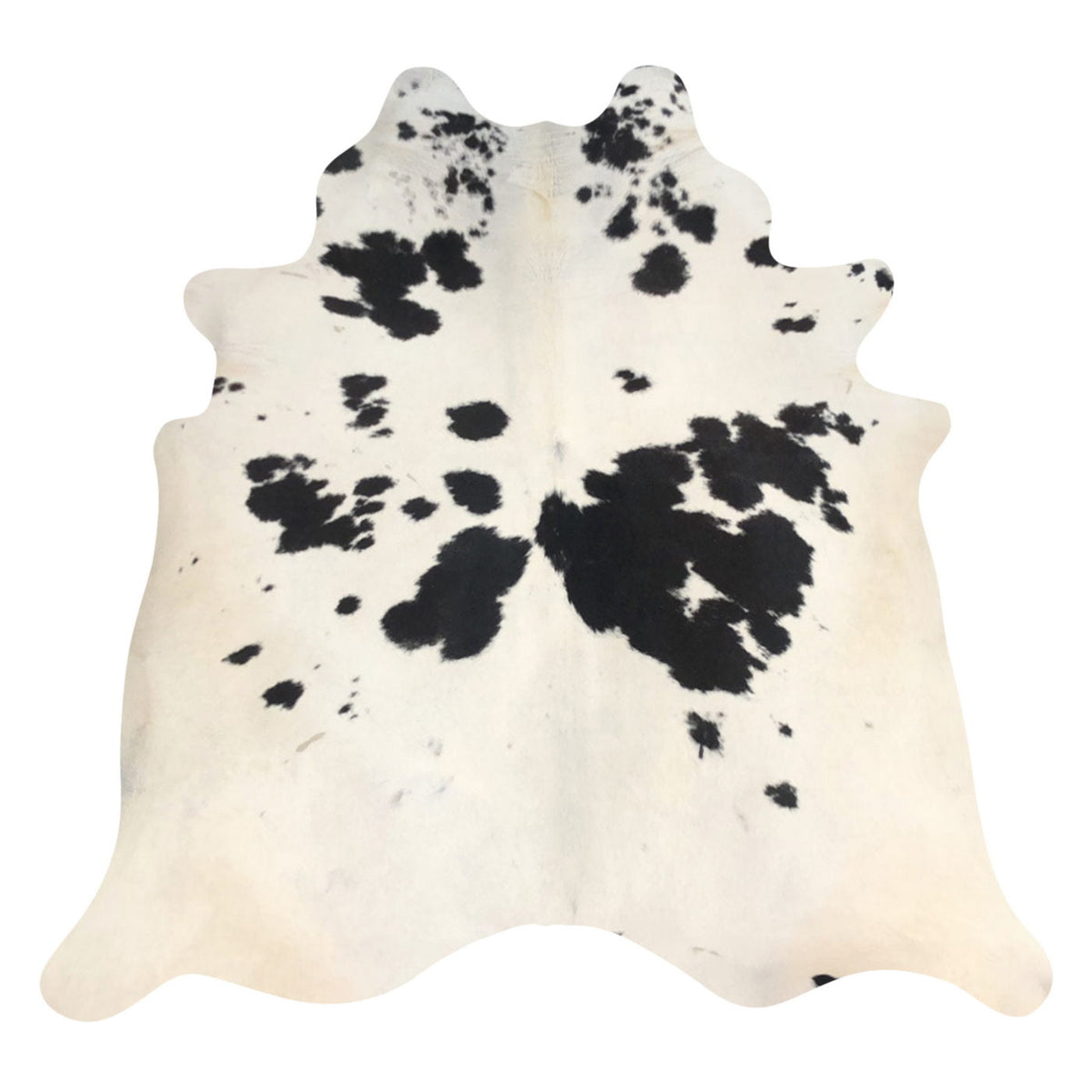 Natural Brazilian Cowhide Rug -  Ivory & Espresso
