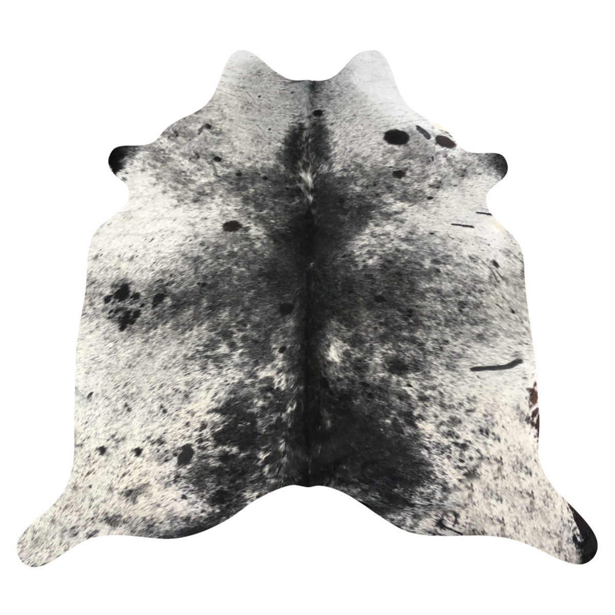 Natural Brazilian Cowhide Rug -  Espresso & Ivory