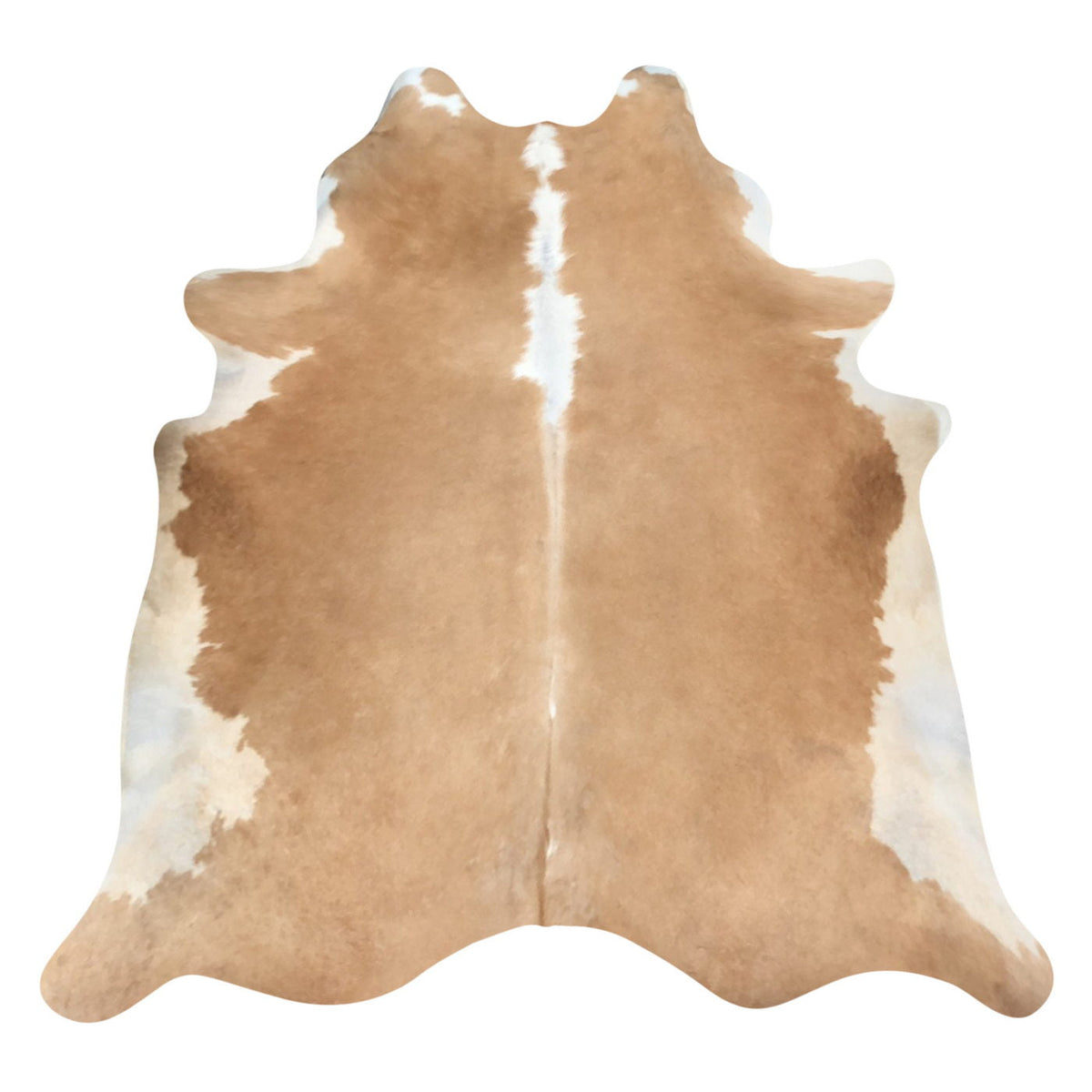 Natural Brazilian Cowhide Rug -  Caramel, Beige & Ivory