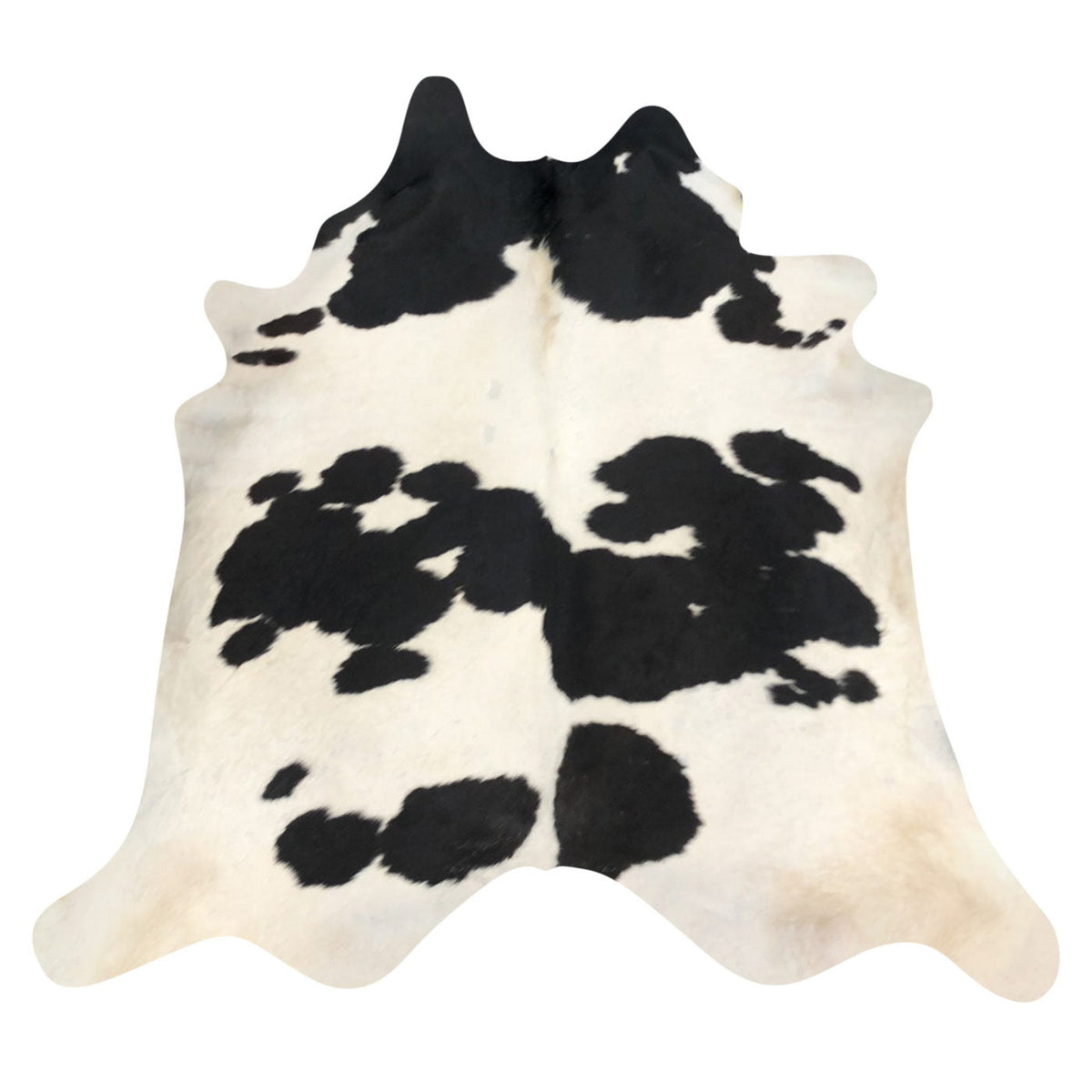 Natural Brazilian Cowhide Rug -  Espresso & Ivory