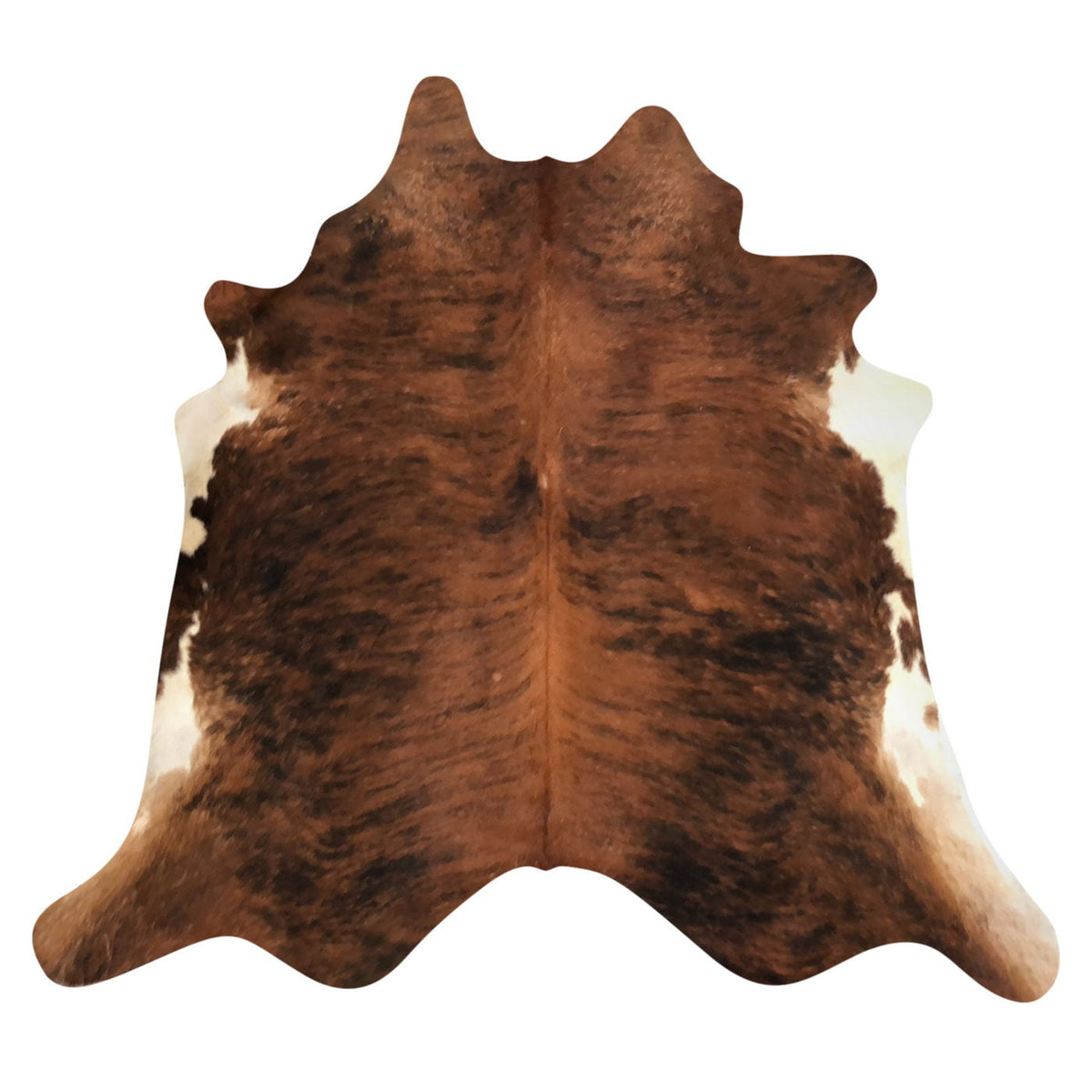 Natural Brazilian Cowhide Rug -  Mocha, Espresso & Ivory