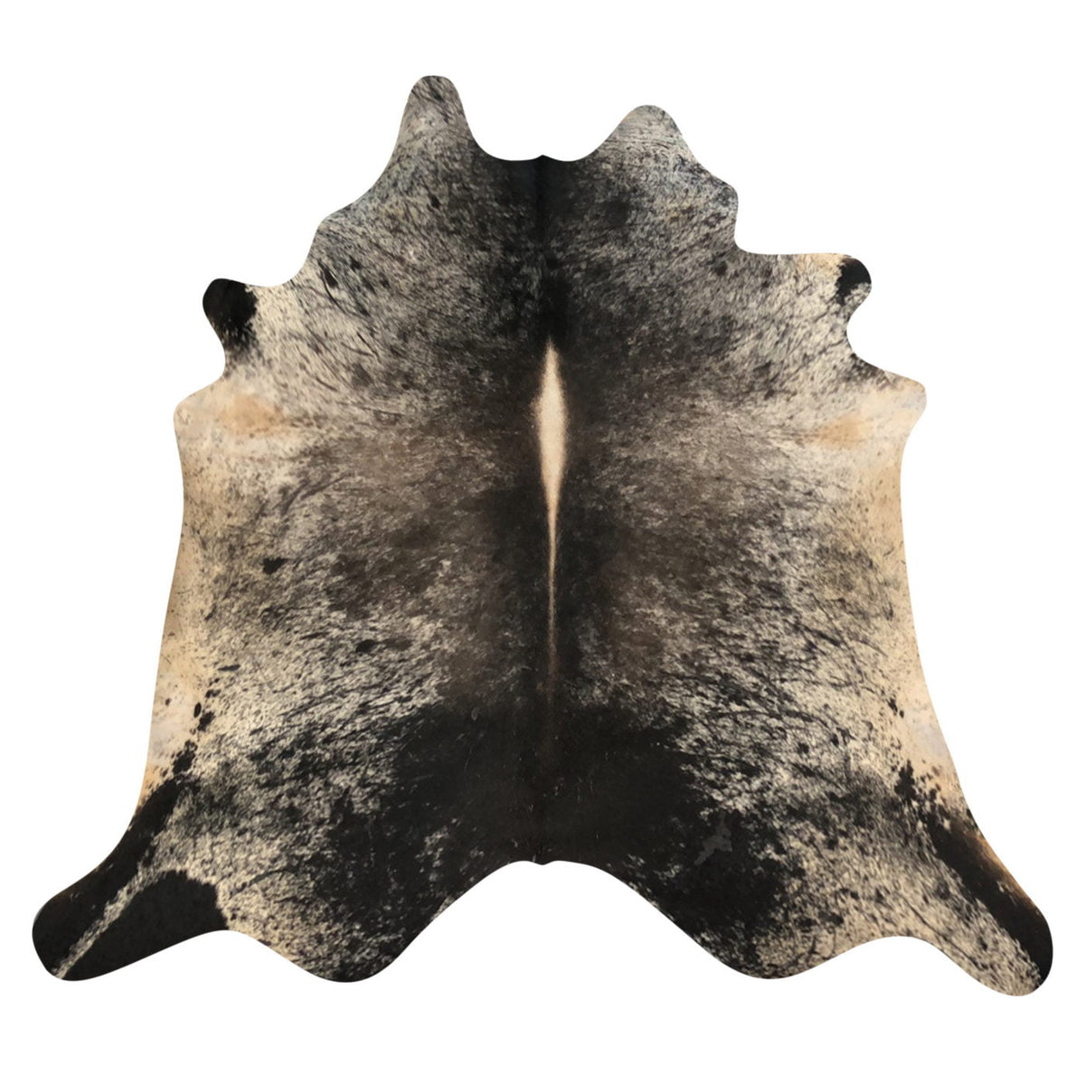 Natural Brazilian Cowhide Rug -  Espresso, Beige & Ivory