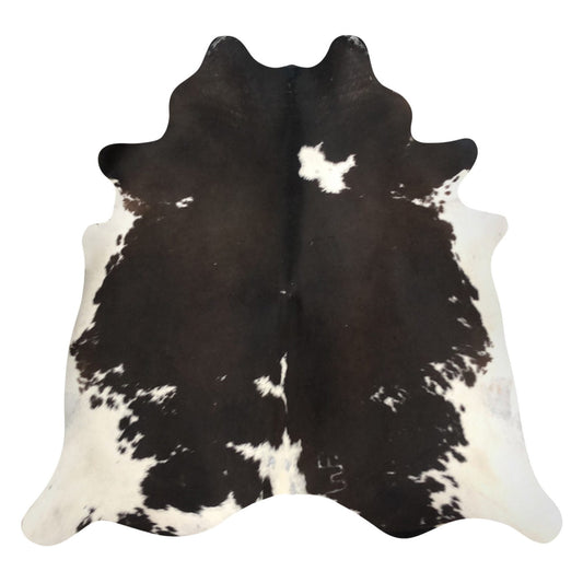 Natural Brazilian Cowhide Rug -  Espresso & Ivory