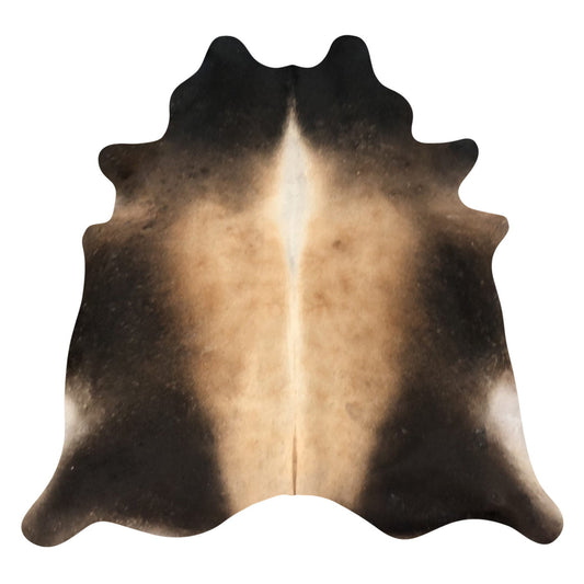 Natural Brazilian Cowhide Rug -  Caramel, Espresso & Ivory