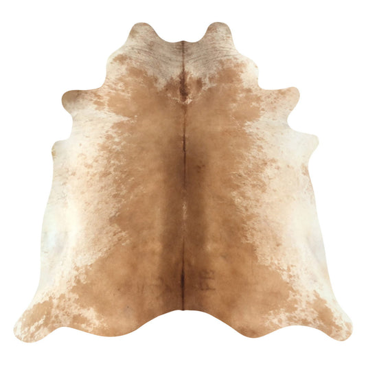 Natural Brazilian Cowhide Rug -  Caramel & Ivory