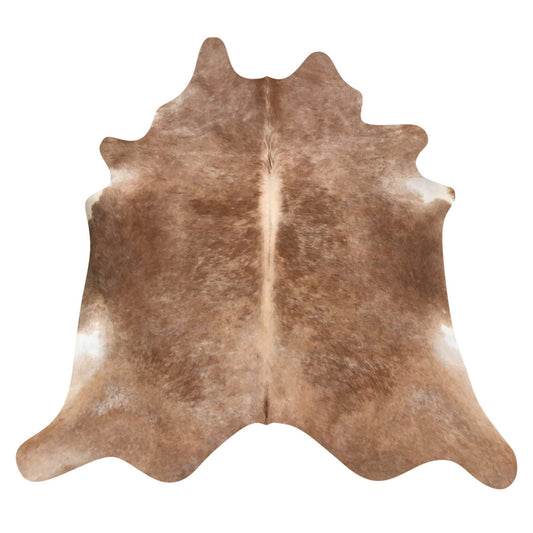 Natural Brazilian Cowhide Rug -  Mocha & Ivory
