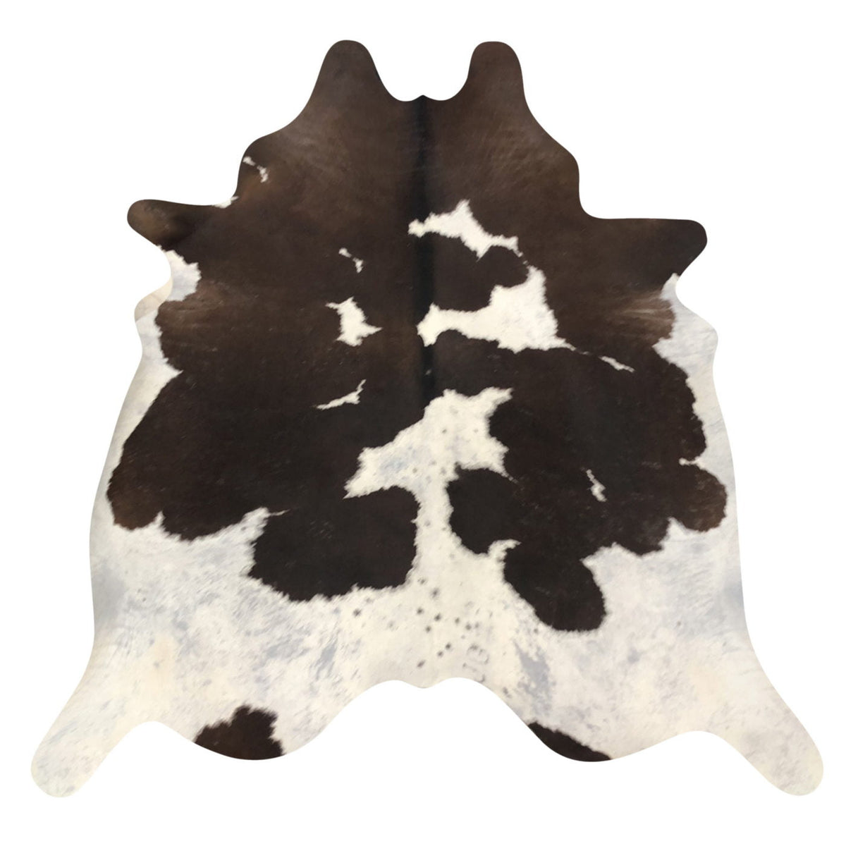 Natural Brazilian Cowhide Rug -  Espresso, Taupe & Ivory