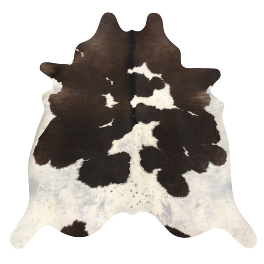 Natural Brazilian Cowhide Rug -  Espresso, Taupe & Ivory