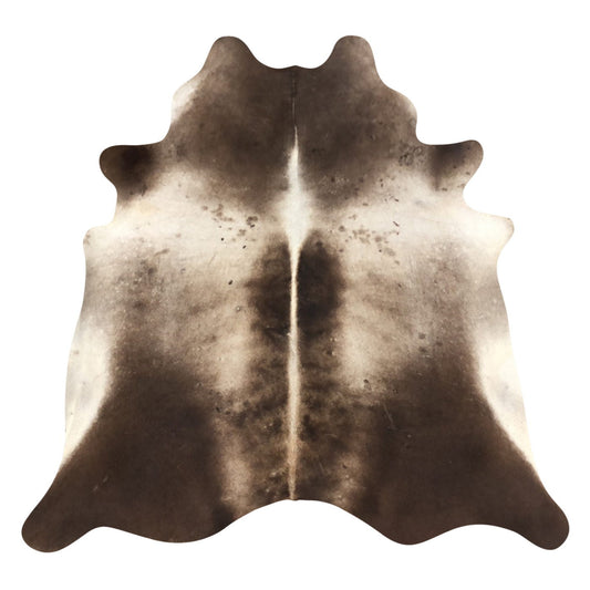 Natural Brazilian Cowhide Rug -  Chocolate, Taupe & Ivory