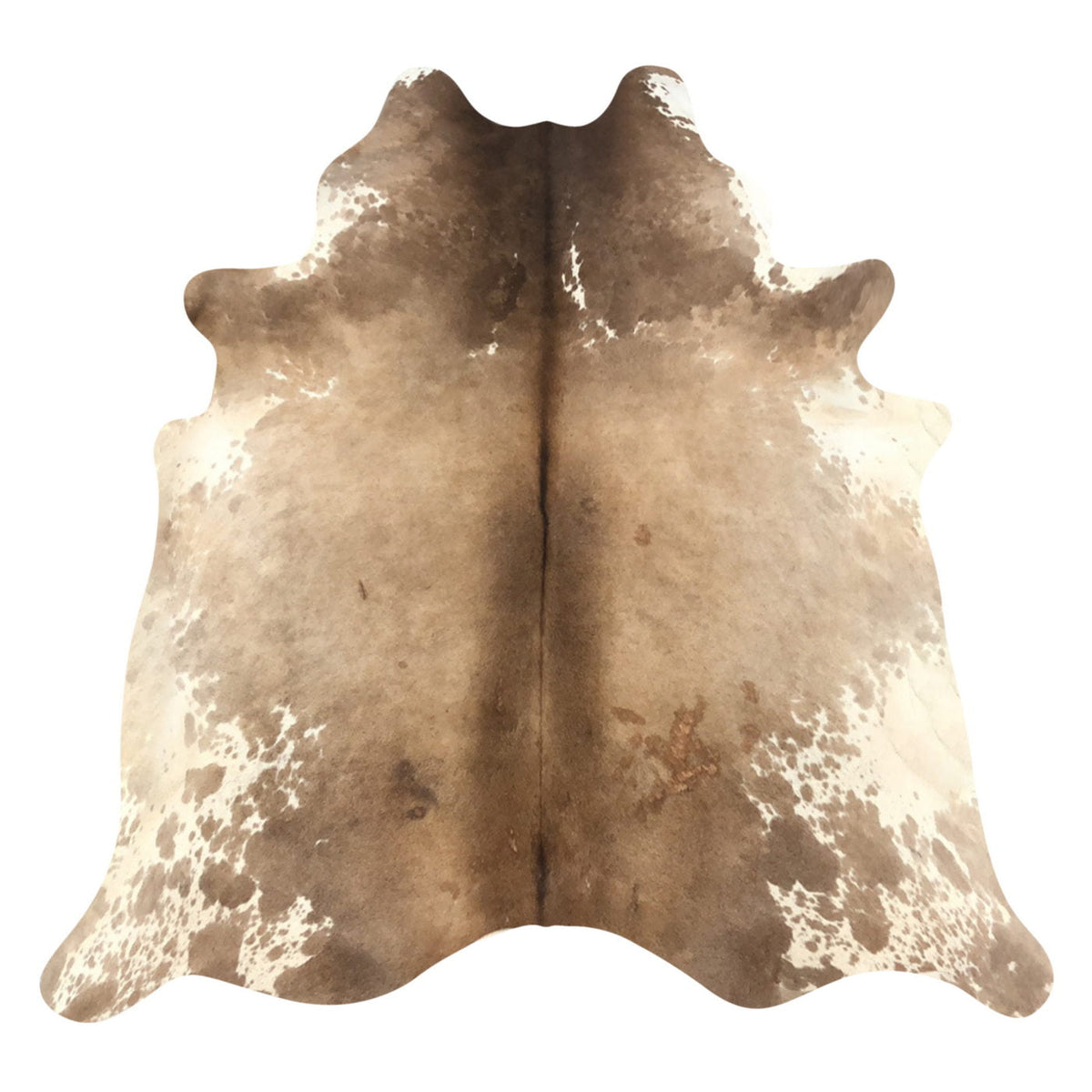 Natural Brazilian Cowhide Rug -  Caramel & Ivory