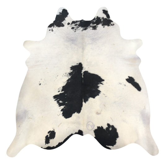 Natural Brazilian Cowhide Rug -  Ivory & Espresso