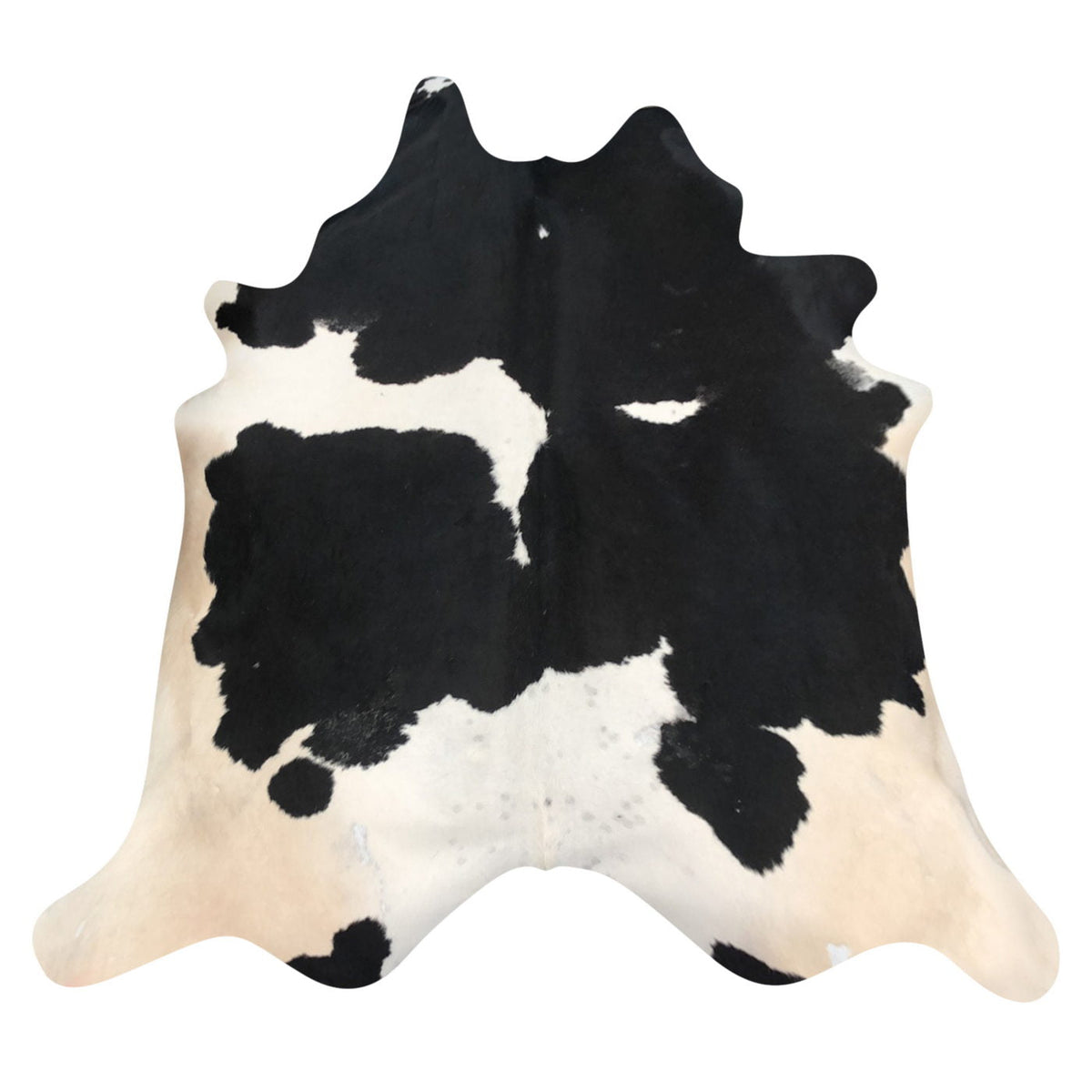 Natural Brazilian Cowhide Rug -  Espresso, Beige & Ivory