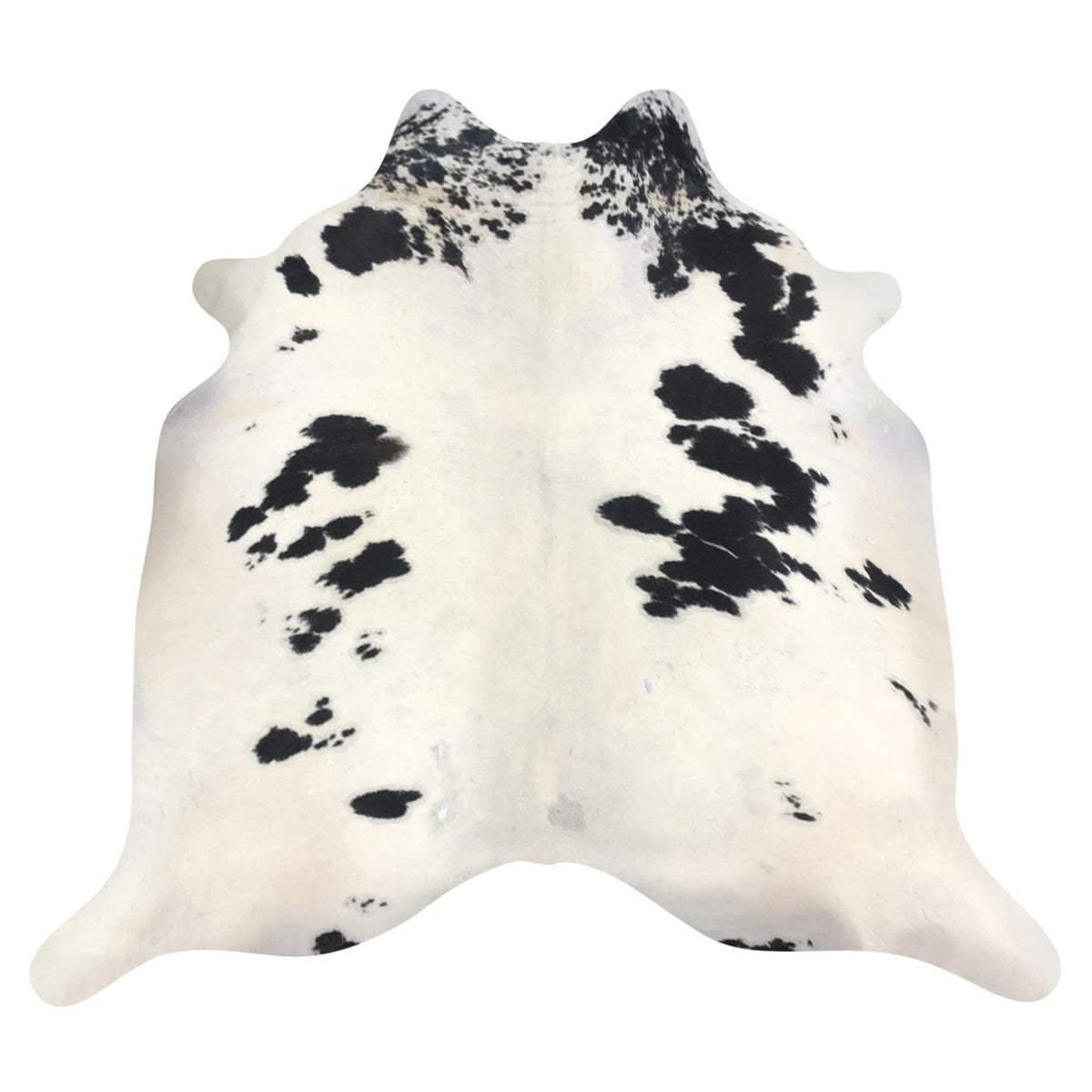 Natural Brazilian Cowhide Rug -  Ivory & Espresso