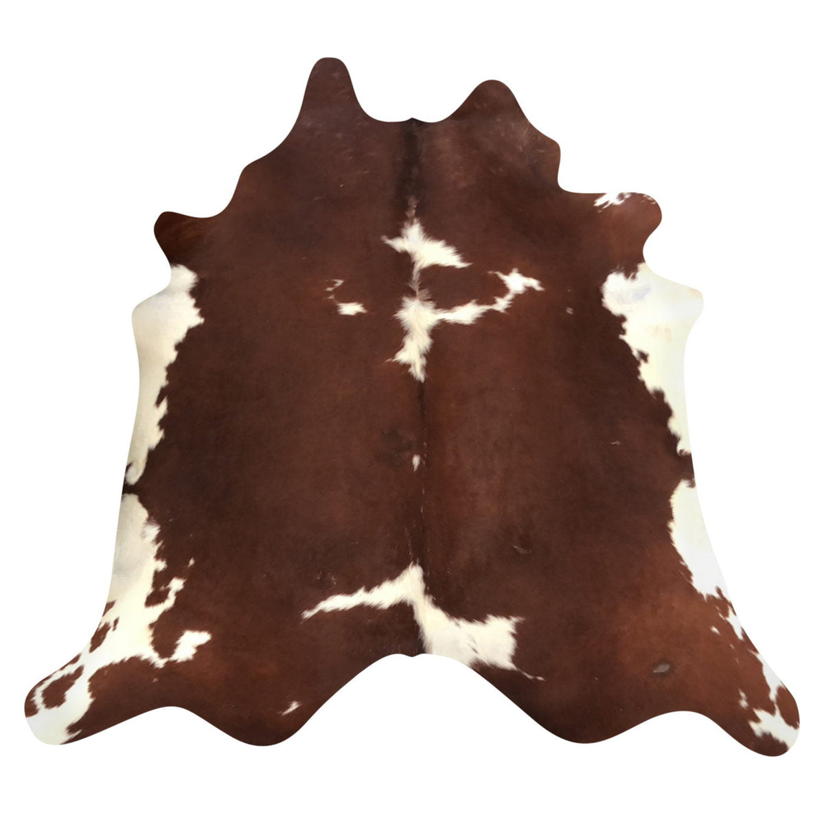 Natural Brazilian Cowhide Rug -  Mocha & Ivory