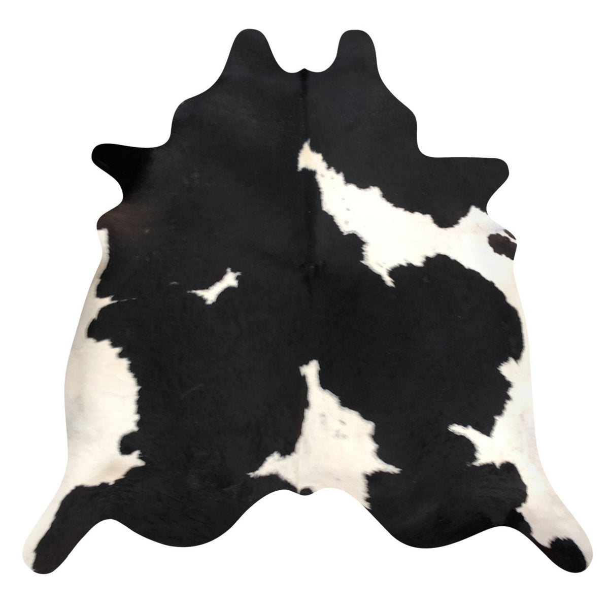 Natural Brazilian Cowhide Rug -  Espresso & Ivory