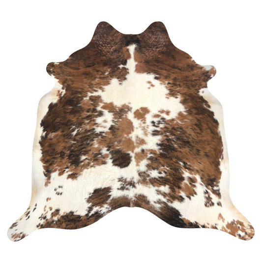 Natural Brazilian Cowhide Rug -  Mocha, Espresso & Ivory