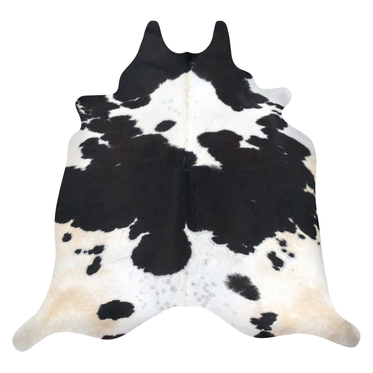 Natural Brazilian Cowhide Rug -  Espresso, Ivory & Beige