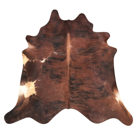 Natural Brazilian Cowhide Rug -  Mocha, Espresso & Ivory