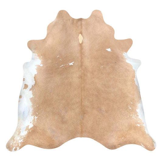 Natural Brazilian Cowhide Rug -  Caramel & Ivory