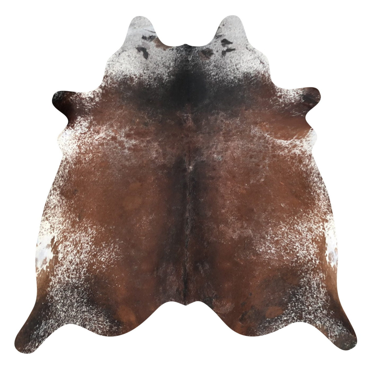 Natural Brazilian Cowhide Rug -  Mocha, Espresso & Ivory