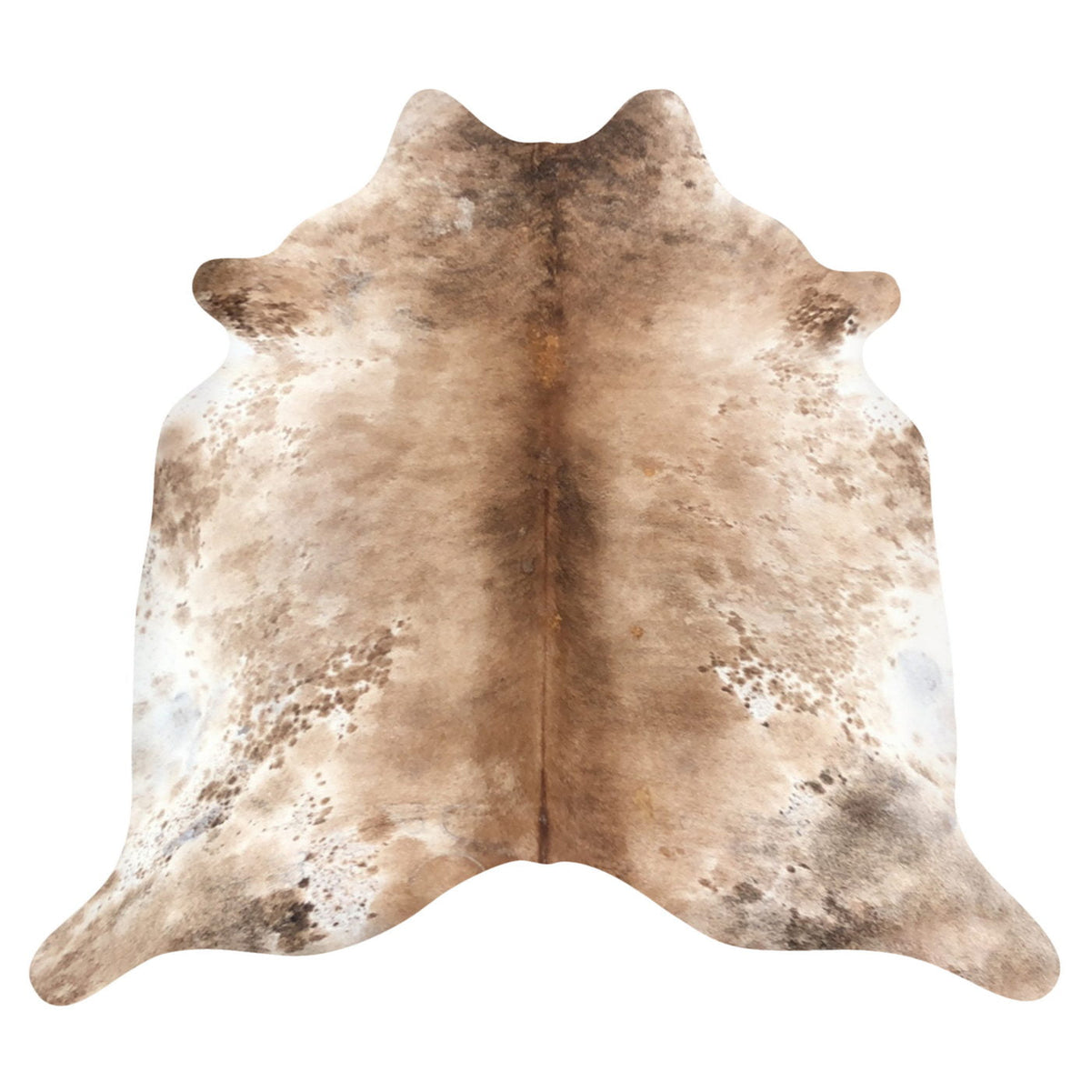 Natural Brazilian Cowhide Rug -  Caramel, Taupe & Ivory