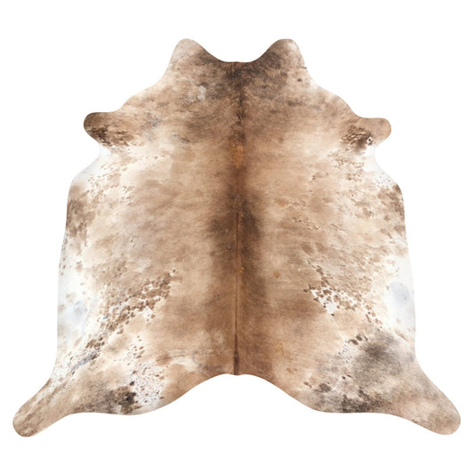 Natural Brazilian Cowhide Rug -  Caramel, Taupe & Ivory