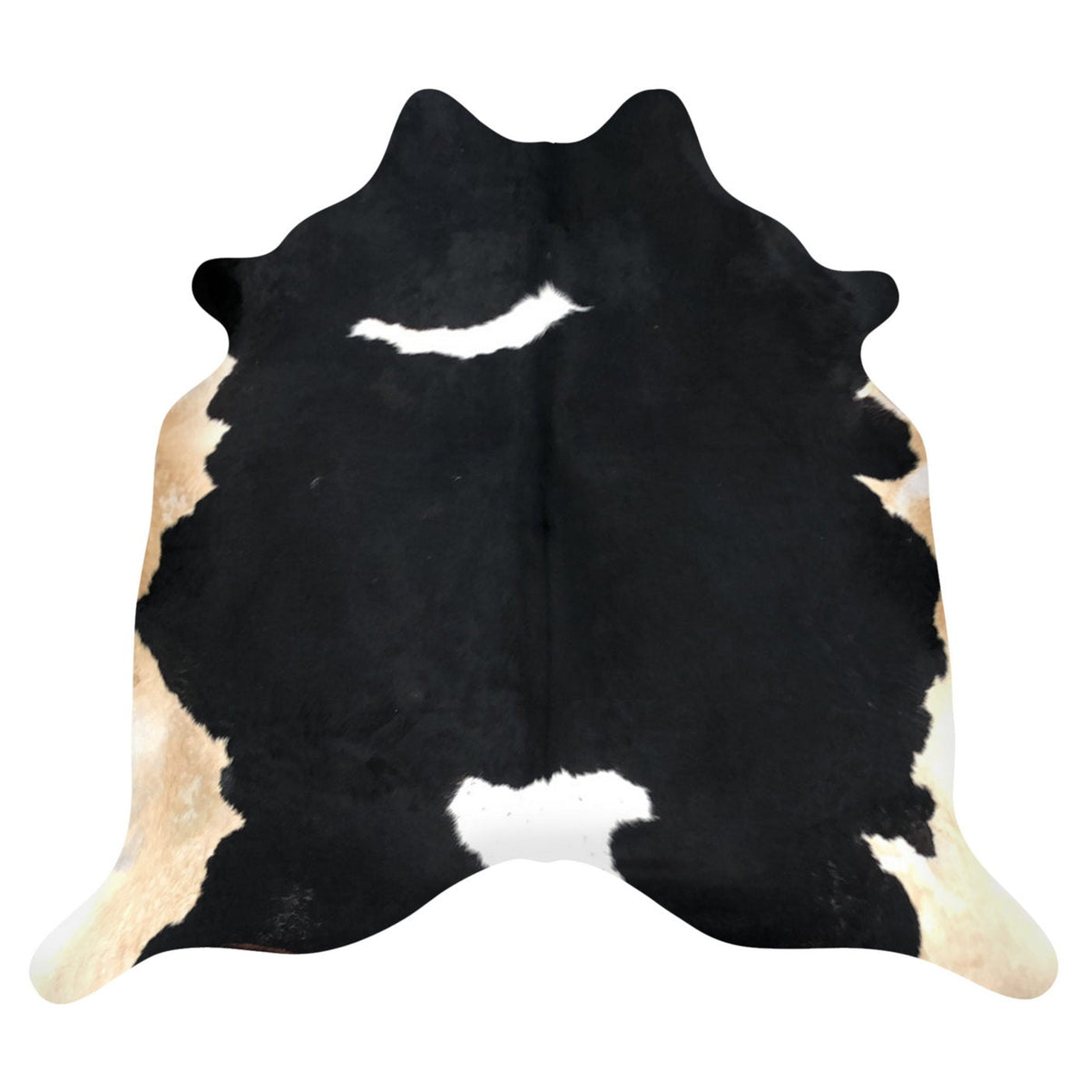 Natural Brazilian Cowhide Rug -  Espresso, Caramel & Ivory