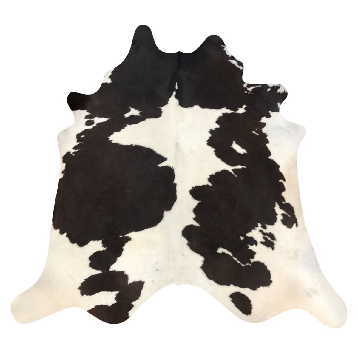 Natural Brazilian Cowhide Rug -  Espresso & Ivory