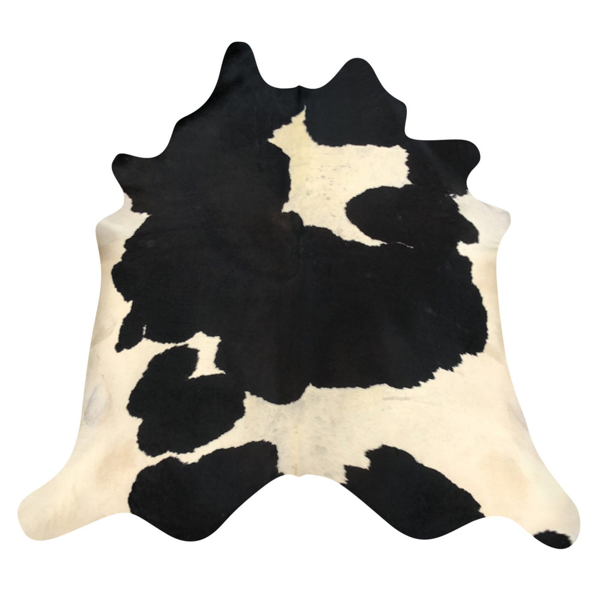 Natural Brazilian Cowhide Rug -  Espresso & Beige