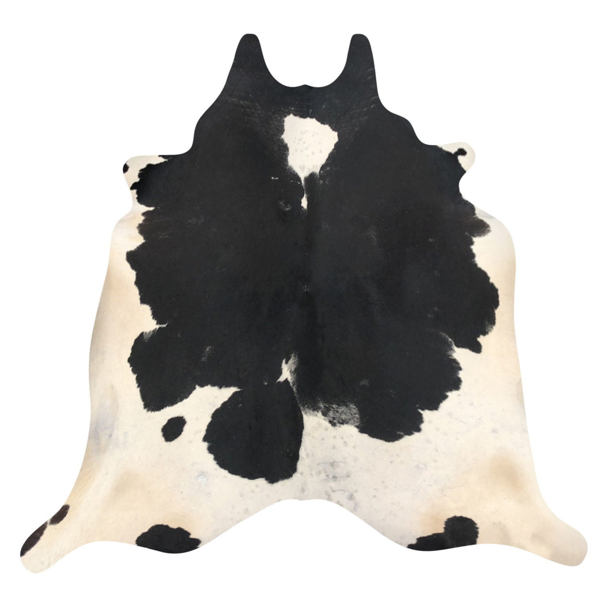 Natural Brazilian Cowhide Rug -  Espresso, Beige & Ivory