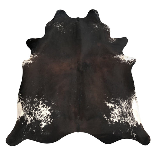 Natural Brazilian Cowhide Rug -  Espresso & Ivory