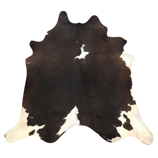 Natural Brazilian Cowhide Rug -  Espresso & Ivory