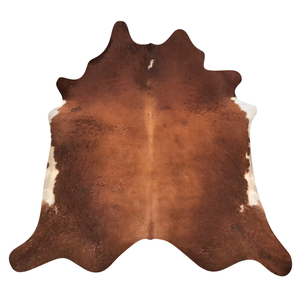 Natural Brazilian Cowhide Rug -  Mocha & Ivory