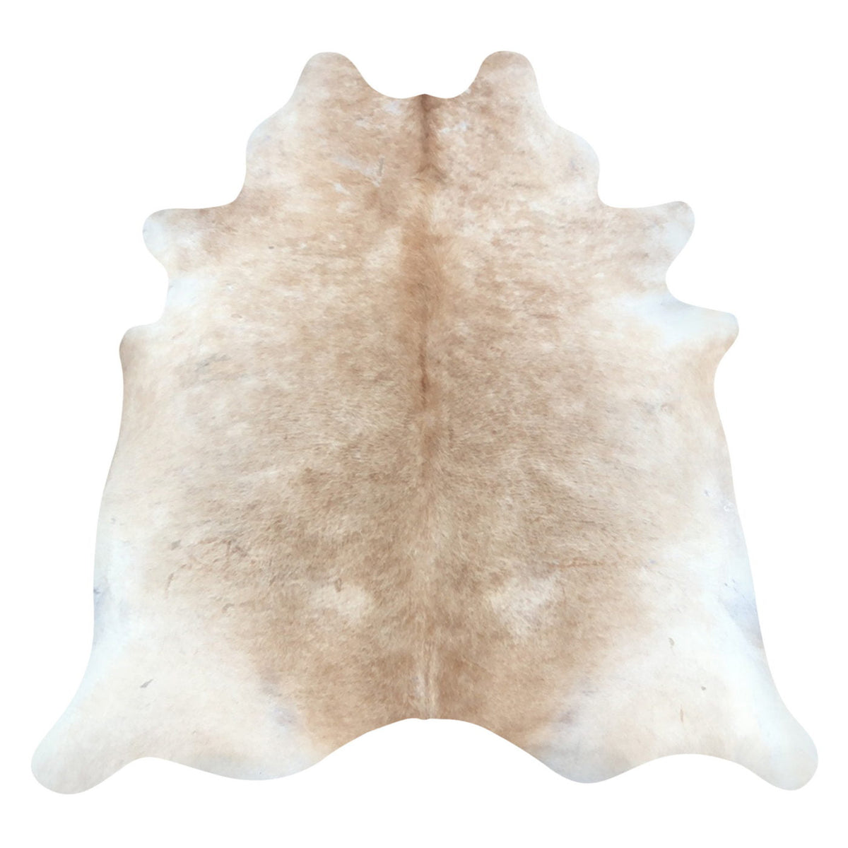 Natural Brazilian Cowhide Rug -  Caramel & Ivory
