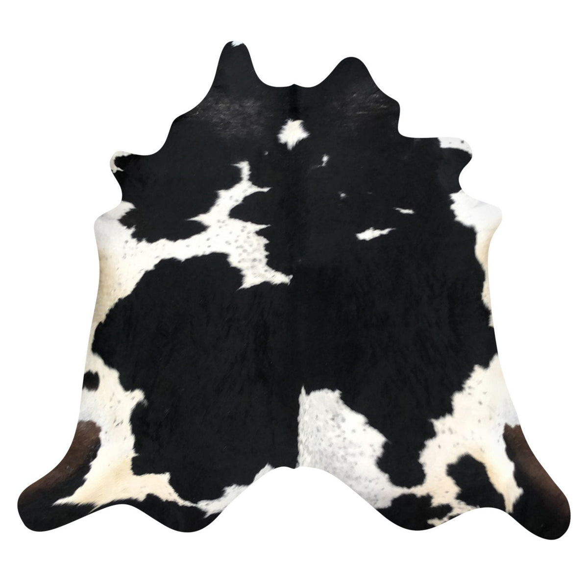 Natural Brazilian Cowhide Rug -  Espresso, Taupe & Ivory