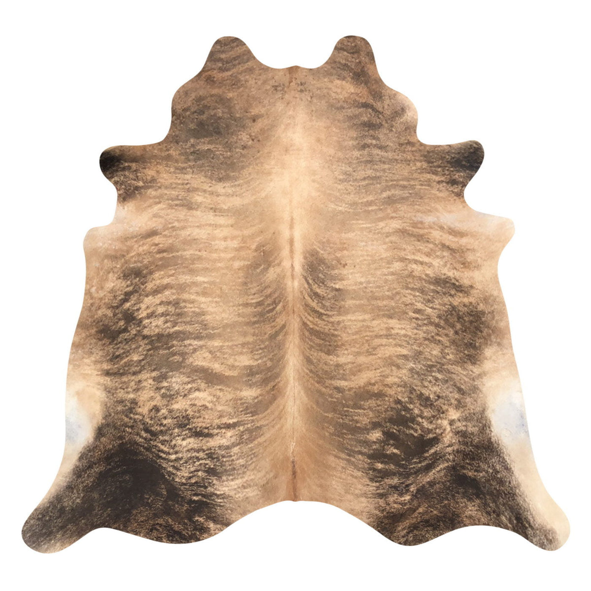 Natural Brazilian Cowhide Rug -  Caramel, Taupe & Espresso